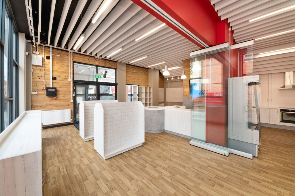 Refurbishment of commercial outlet in Wrexham Photo by Chris Porteous Photography